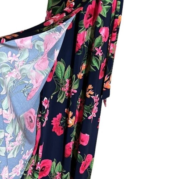 NWOT Market & Spruce Tropical Floral Faux Wrap Sleeveless Maxi Dress Size Medium - Picture 5 of 11